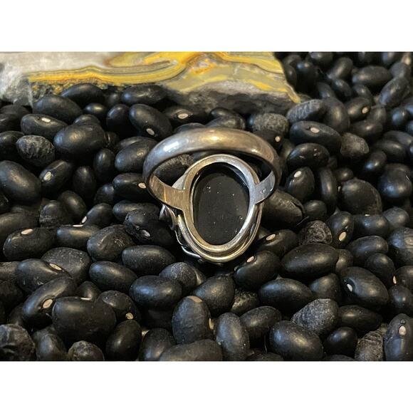 Sterling Silver Baltic Sea Honey Amber Ring~Scroll Accented Size 11 - Picture 5 of 9